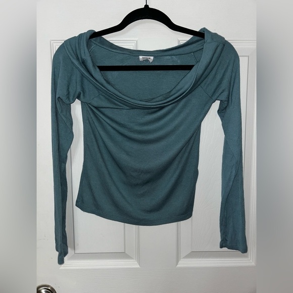 Cotton On Tops - Cotton On Blue Off the Shoulder Ribbed Top Medium